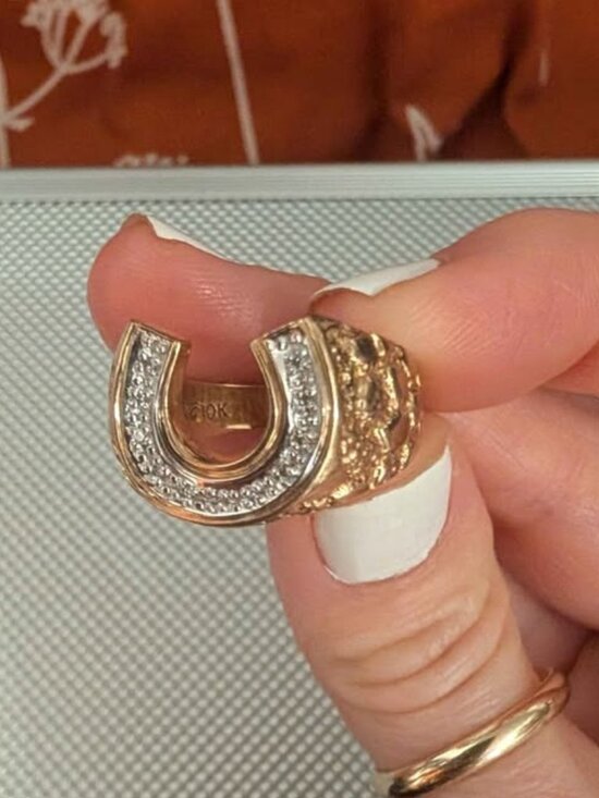 Other - 10k Gold size 9.5 Men's Horseshoe Landman Cowboy Ring